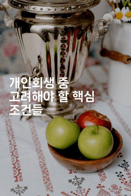 개인회생 중 고려해야 할 핵심 조건들-씨샵샵