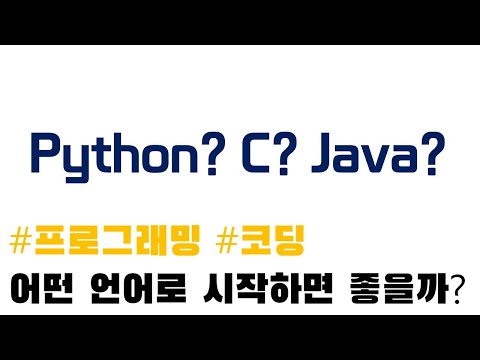 Python, C, Java? 프로그래밍, 어떤 언어로 시작하면 좋을까?