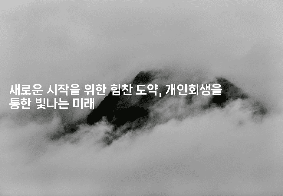 새로운 시작을 위한 힘찬 도약, 개인회생을 통한 빛나는 미래-씨샵샵