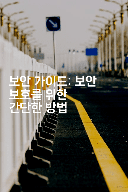 보안 가이드: 보안 보호를 위한 간단한 방법 -씨샵샵