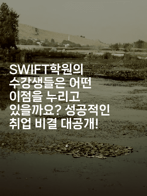 SWIFT학원의 수강생들은 어떤 이점을 누리고 있을까요? 성공적인 취업 비결 대공개!2-씨샵샵