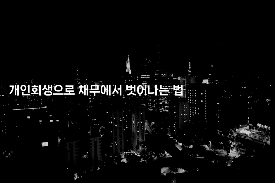 개인회생으로 채무에서 벗어나는 법-씨샵샵