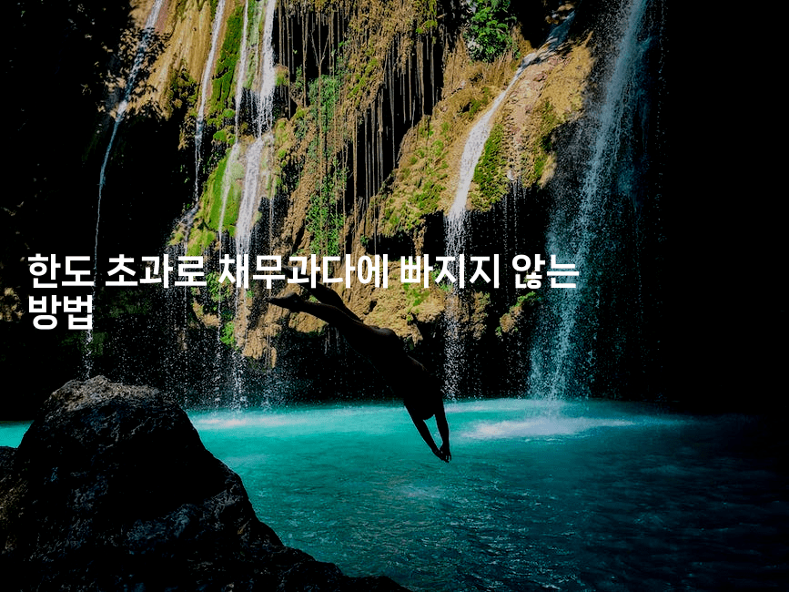 한도 초과로 채무과다에 빠지지 않는 방법-씨샵샵